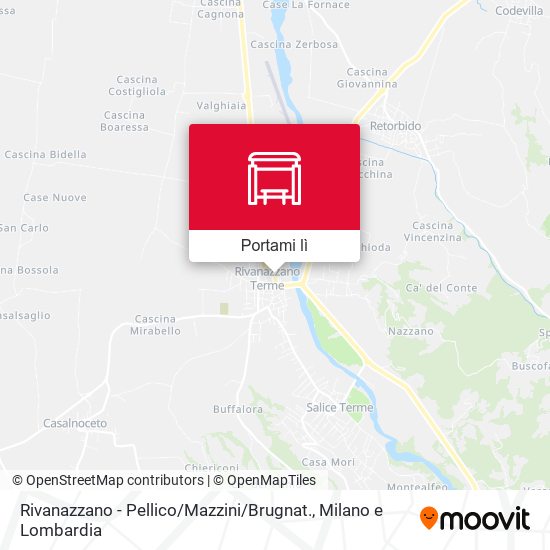 Mappa Rivanazzano - Pellico / Mazzini / Brugnat.