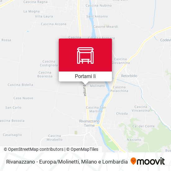 Mappa Rivanazzano - Europa/Molinetti