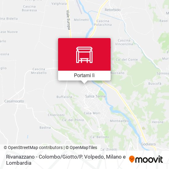 Mappa Rivanazzano - Colombo / Giotto / P. Volpedo