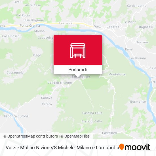 Mappa Varzi - Molino Nivione / S.Michele