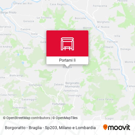 Mappa Borgoratto - Braglia - Sp203