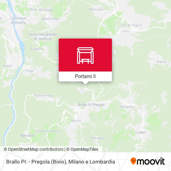 Mappa Brallo Pr. - Pregola (Bivio)