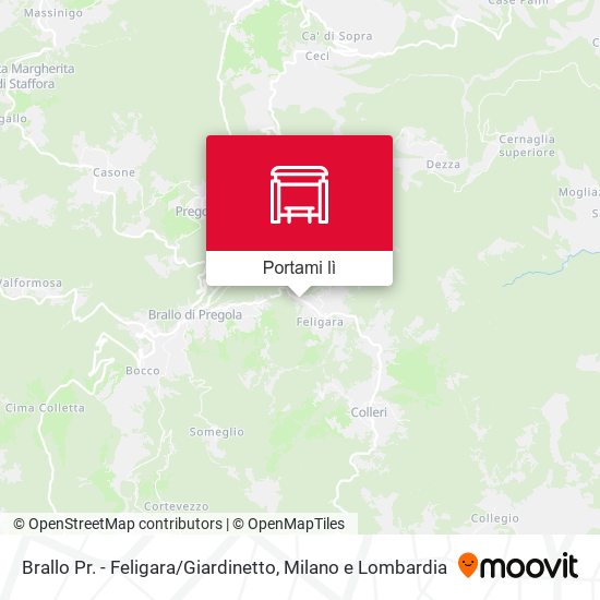 Mappa Brallo Pr. - Feligara / Giardinetto