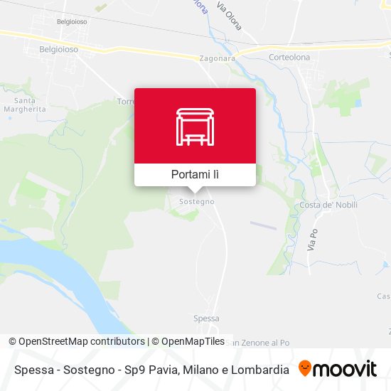 Mappa Spessa - Sostegno - Sp9 Pavia