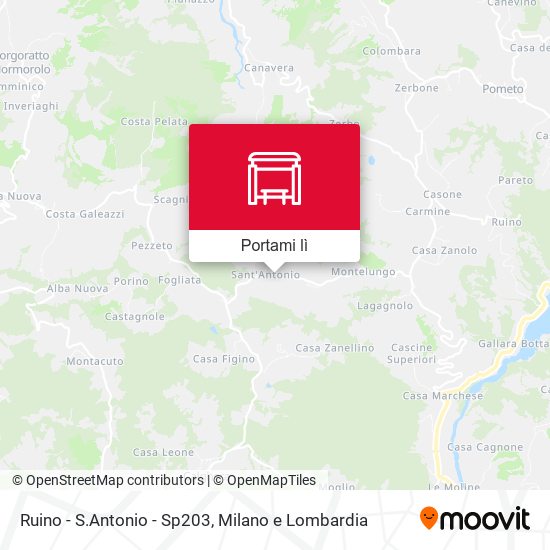 Mappa Ruino - S.Antonio - Sp203