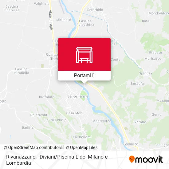 Mappa Rivanazzano - Diviani / Piscina Lido