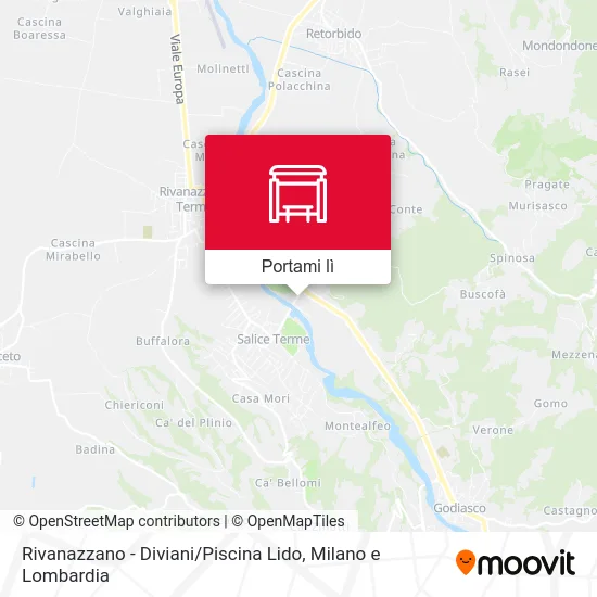 Mappa Rivanazzano - Diviani / Piscina Lido