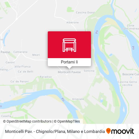 Mappa Monticelli Pav. - Chignolo / Plana