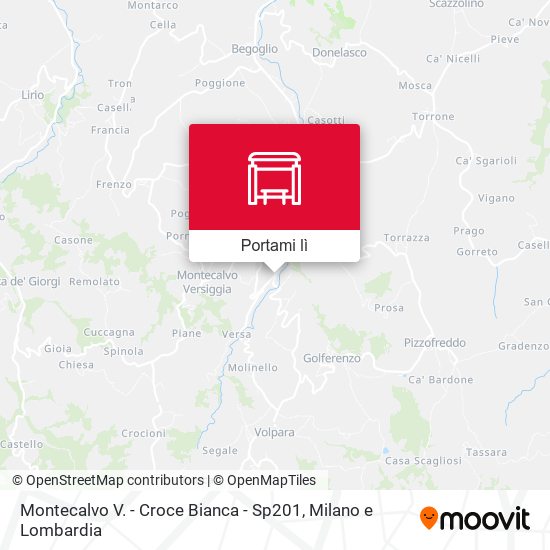 Mappa Montecalvo V. - Croce Bianca - Sp201
