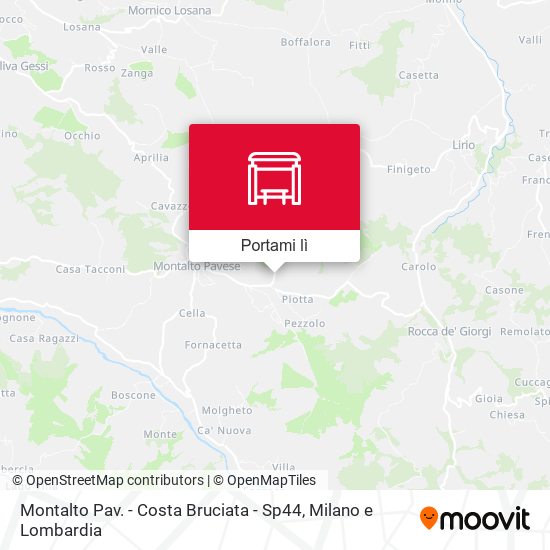 Mappa Montalto Pav. - Costa Bruciata - Sp44