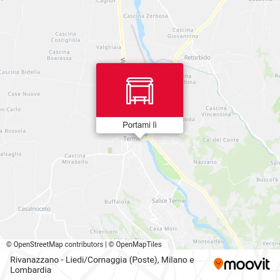 Mappa Rivanazzano - Liedi / Cornaggia (Poste)