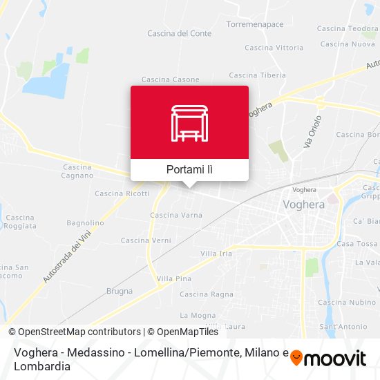 Mappa Voghera - Medassino - Lomellina / Piemonte