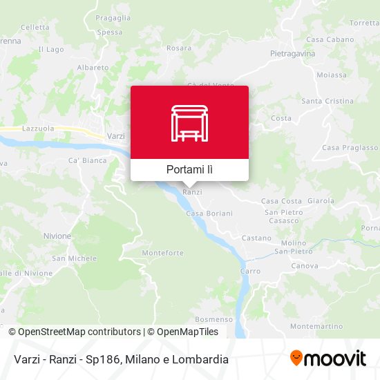 Mappa Varzi - Ranzi - Sp186
