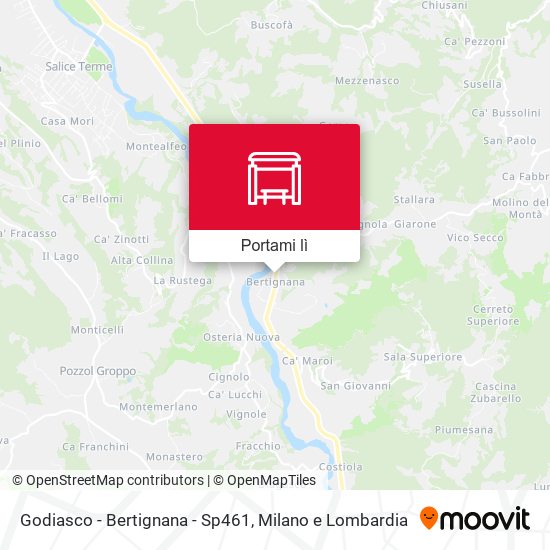 Mappa Godiasco - Bertignana - Sp461