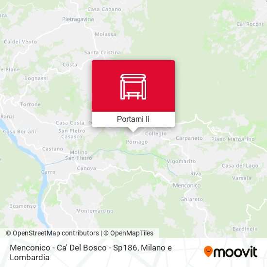 Mappa Menconico - Ca' Del Bosco - Sp186
