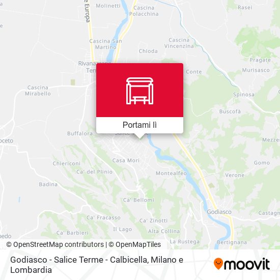 Mappa Godiasco - Salice Terme - Calbicella