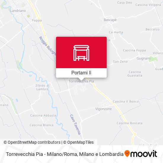 Mappa Torrevecchia Pia - Milano/Roma