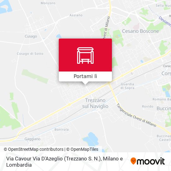 Mappa Via Cavour Via D'Azeglio (Trezzano S. N.)