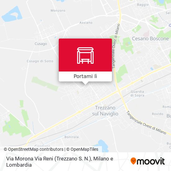 Mappa Via Morona Via Reni (Trezzano S. N.)