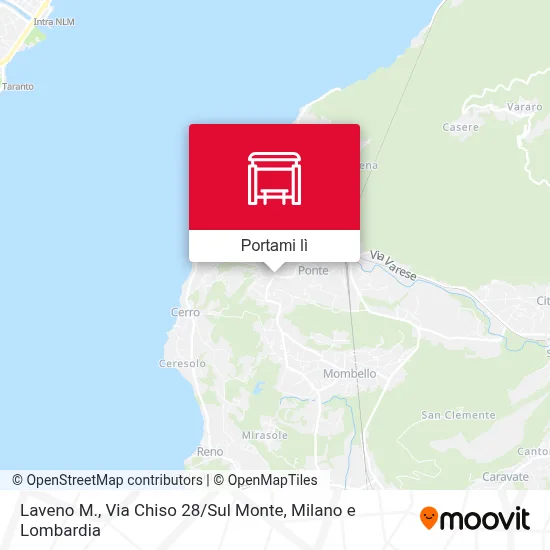 Mappa Laveno M., Via Chiso 28 / Sul Monte
