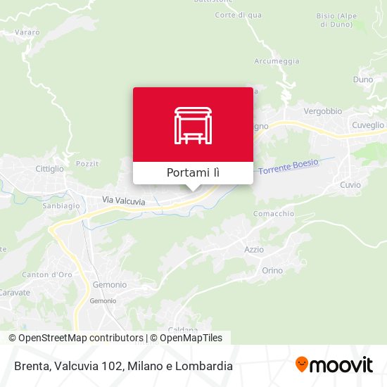 Mappa Brenta, Valcuvia 102