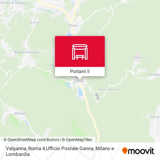 Mappa Valganna, Roma 4,Ufficio Postale Ganna