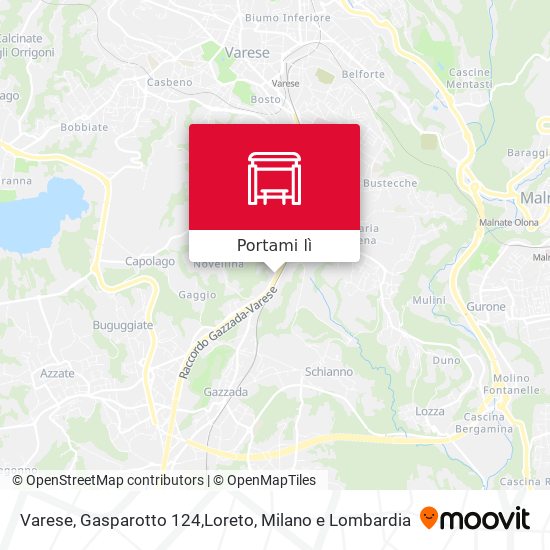Mappa Varese, Gasparotto 124,Loreto