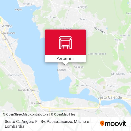 Mappa Sesto C., Angera Fr. Bv. Paese,Lisanza