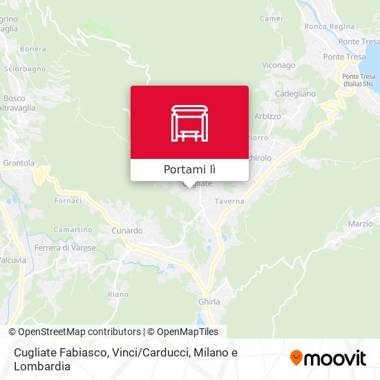 Mappa Cugliate Fabiasco, Vinci / Carducci