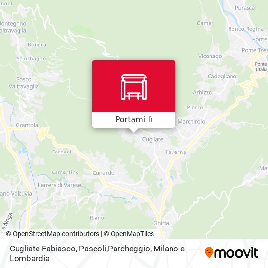 Mappa Cugliate Fabiasco, Pascoli,Parcheggio