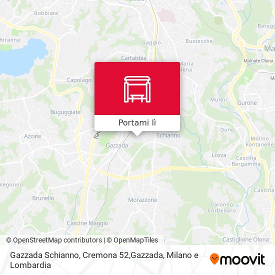 Mappa Gazzada Schianno, Cremona 52,Gazzada