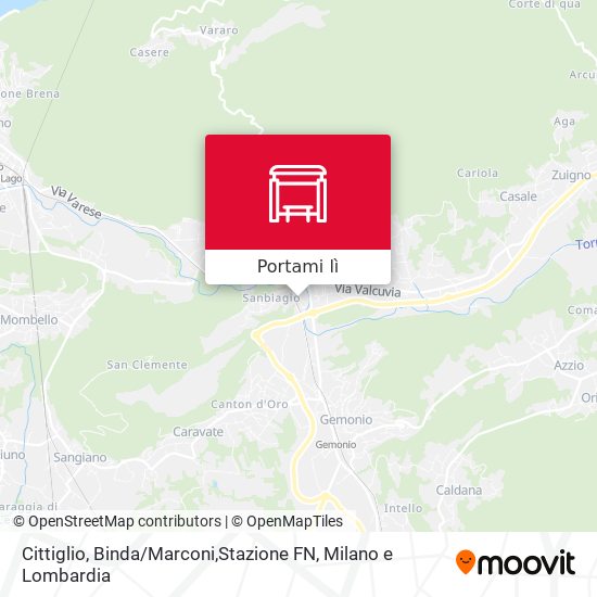 Mappa Cittiglio, Binda / Marconi,Stazione FN