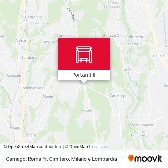 Mappa Carnago, Roma Fr. Cimitero