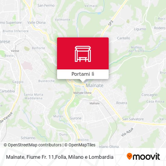 Mappa Malnate, Fiume Fr. 11,Folla