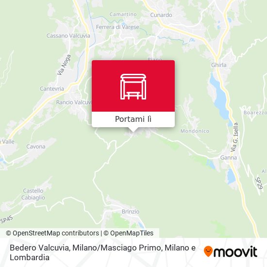 Mappa Bedero Valcuvia, Milano / Masciago Primo