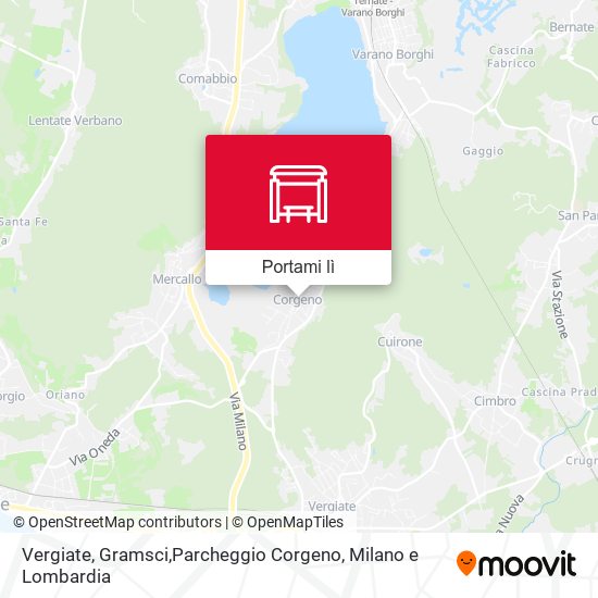 Mappa Vergiate, Gramsci,Parcheggio Corgeno