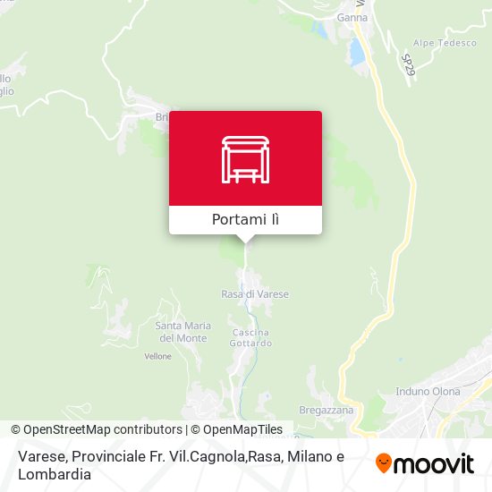 Mappa Varese, Provinciale Fr. Vil.Cagnola,Rasa