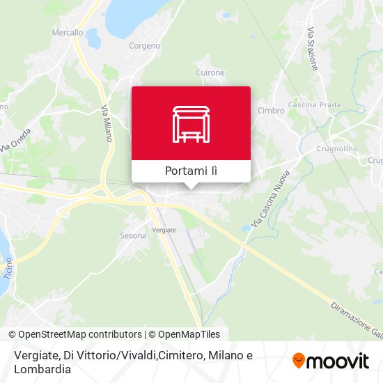 Mappa Vergiate, Di Vittorio / Vivaldi,Cimitero
