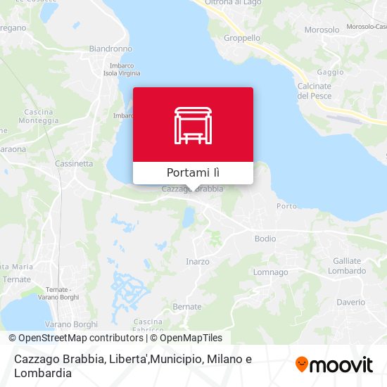 Mappa Cazzago Brabbia, Liberta',Municipio