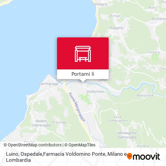 Mappa Luino, Ospedale,Farmacia Voldomino Ponte