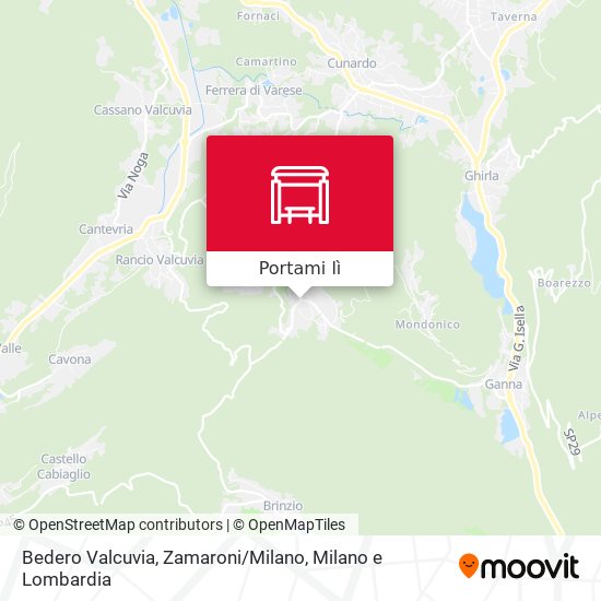 Mappa Bedero Valcuvia, Zamaroni / Milano