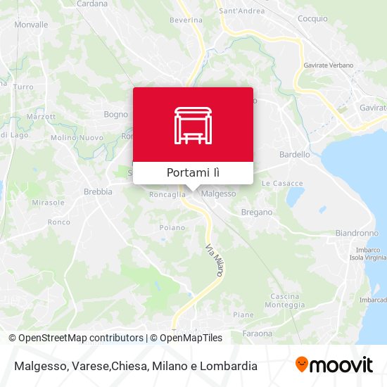 Mappa Malgesso, Varese,Chiesa