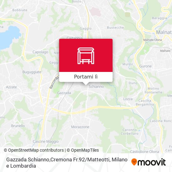 Mappa Gazzada Schianno,Cremona Fr.92 / Matteotti