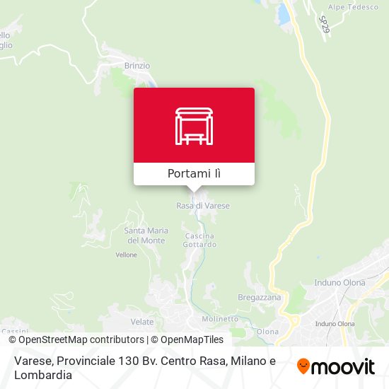 Mappa Varese, Provinciale 130 Bv. Centro Rasa