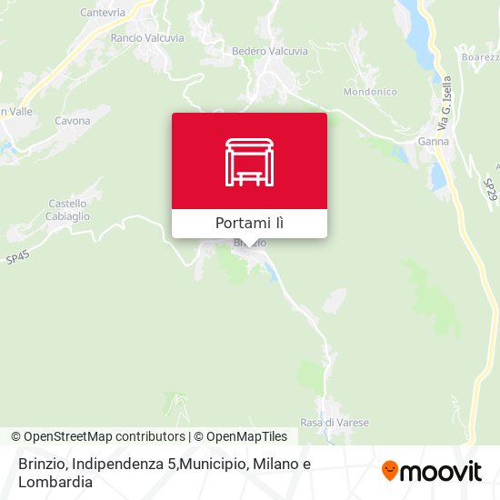 Mappa Brinzio, Indipendenza 5,Municipio
