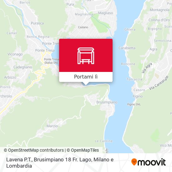 Mappa Lavena P.T., Brusimpiano 18 Fr. Lago