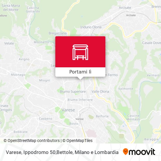 Mappa Varese, Ippodromo 50,Bettole