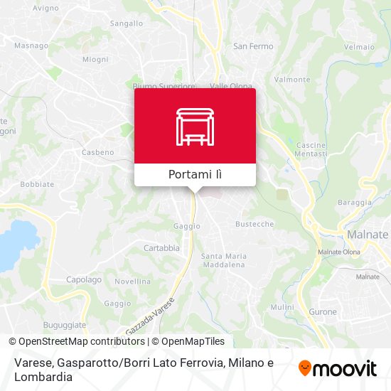 Mappa Varese, Gasparotto / Borri Lato Ferrovia