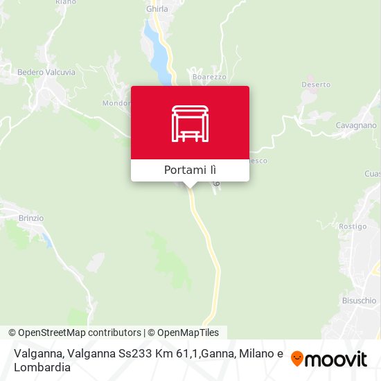 Mappa Valganna, Valganna Ss233 Km 61,1,Ganna