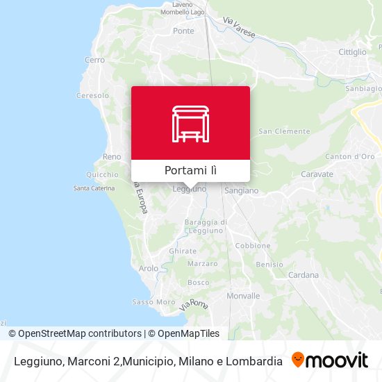 Mappa Leggiuno, Marconi 2,Municipio